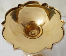 Solid silver gilt antique French Gothic Chalice.